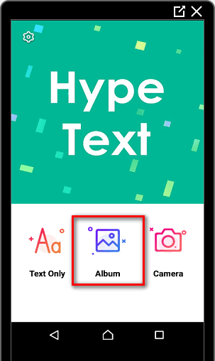 इंस्टाग्राम के लिए HypeText में एल्बम समारोह